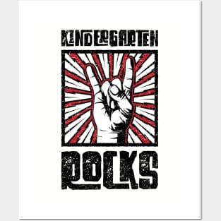 Kindergarten Rocks - Red - Barn Shirt USA Posters and Art